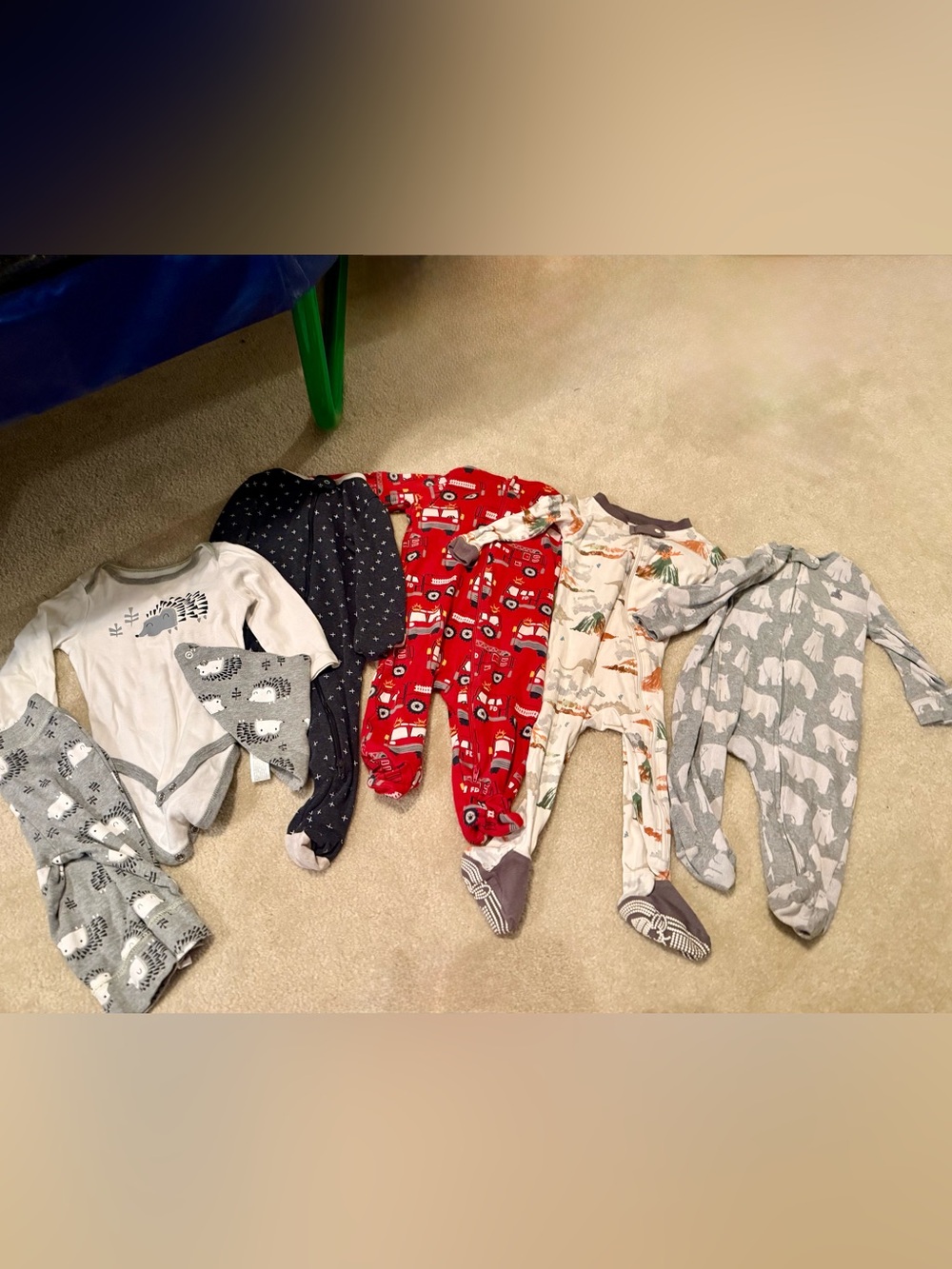 6 piece lot - 6-9 month boys + drool bib
